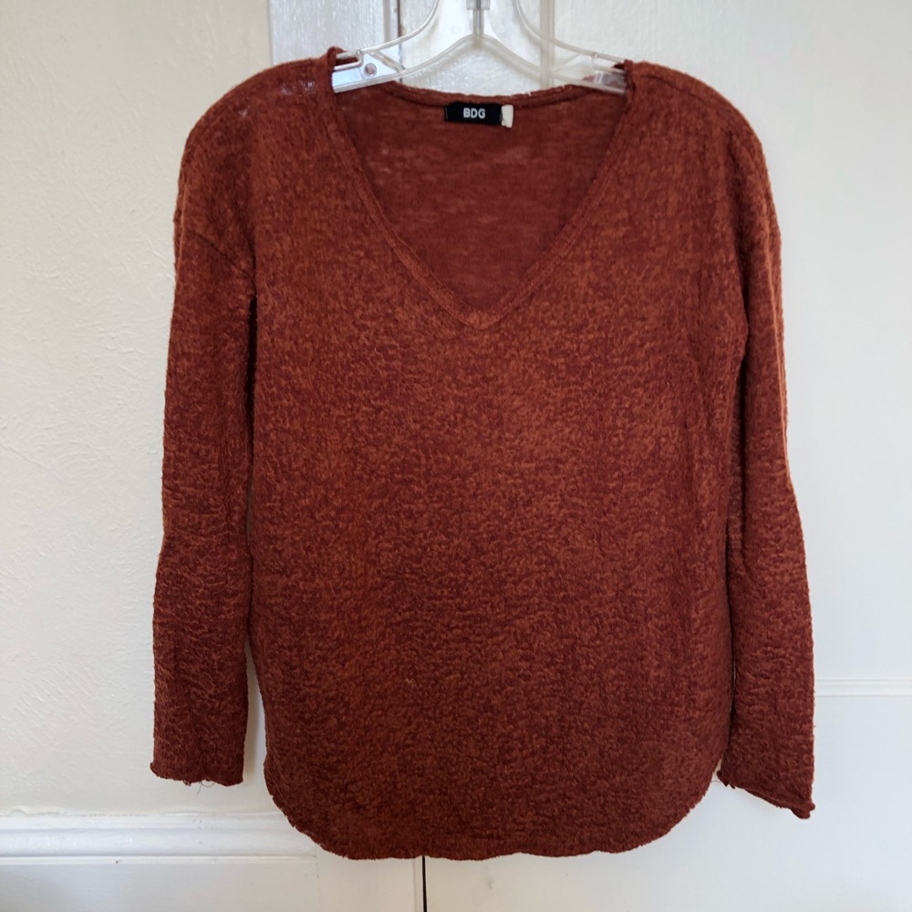 BDG XS burnt orange knit long sleeve top